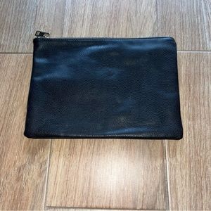 Black clutch handbag